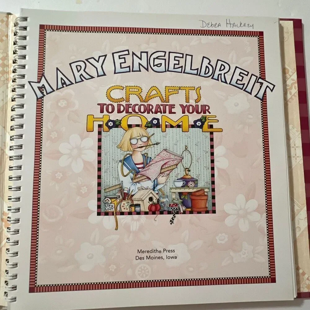 Vtg 1999‎ MARY ENGELBREIT Crafts To Decorate Your Home Book 1st Ed 90s Cottage